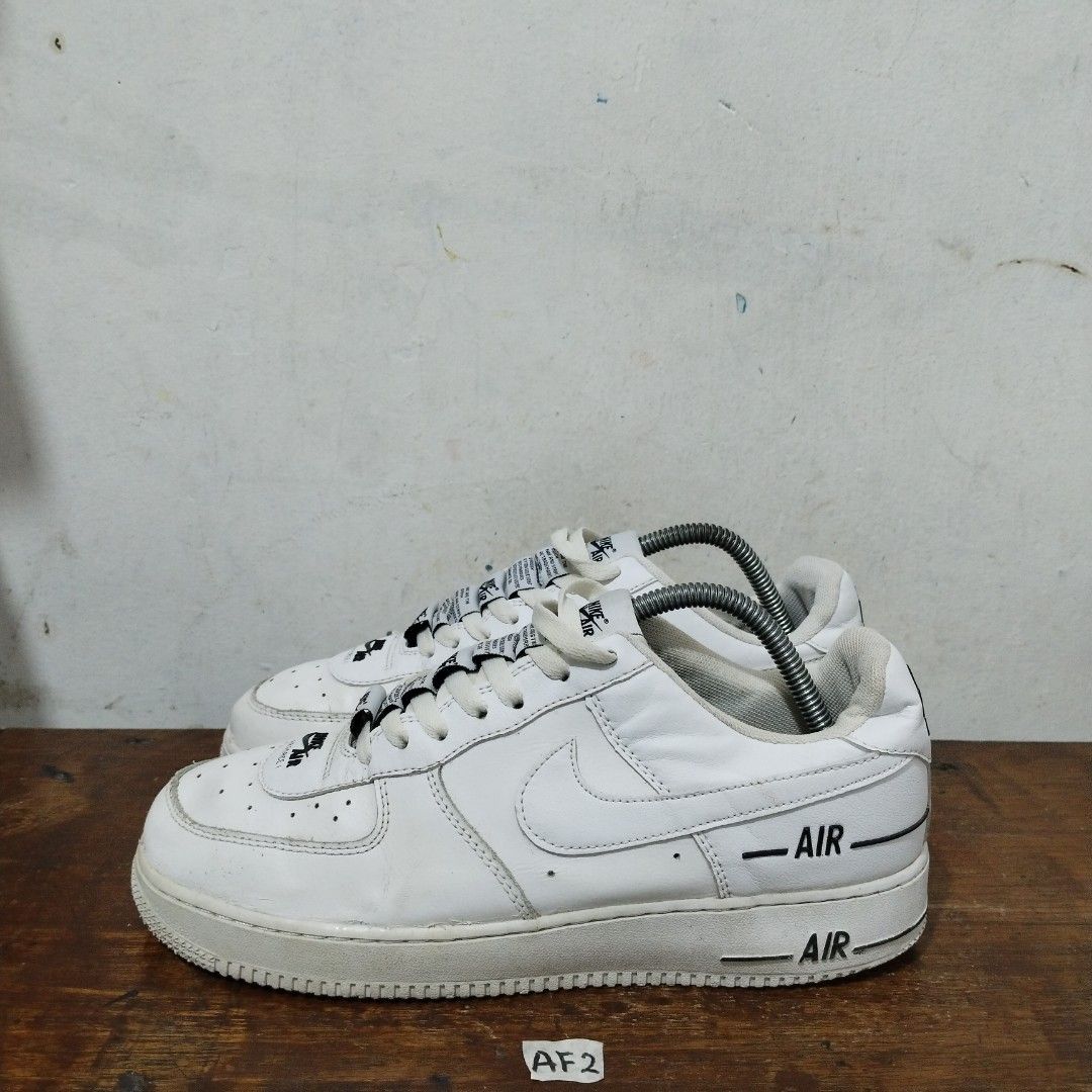sepatu second branded nike af1 '07 LV8' double air white black size 41