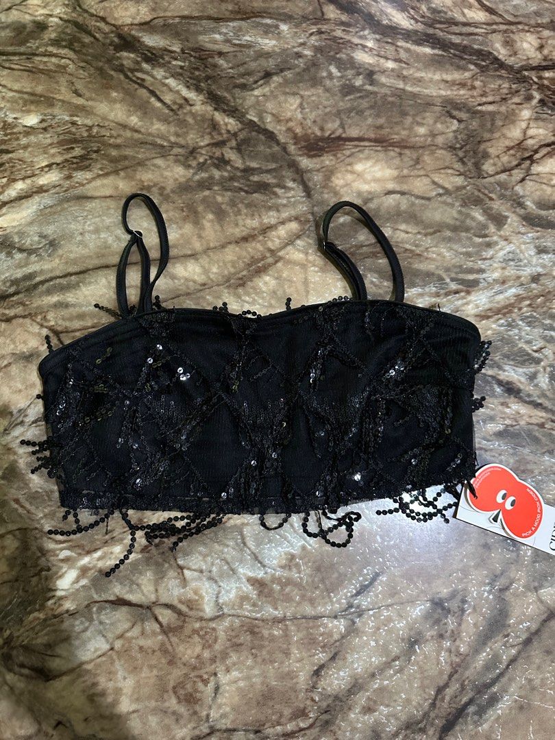 Sequins Tassel Set from CIDER (Category: Sets or Coordinates) located in Arayat. Submitted by jellybelly1 (Listing ID 1290701388, Image 2). Description: Black Sequins Tassel Top and Skirt from CIDER in size Medium ✨ Bought this for ERAS tour but ended up being too big on me. Original Price: PHP 1767 ✨ Selling it for PHP 1400 only Sf by buyer 🩵.