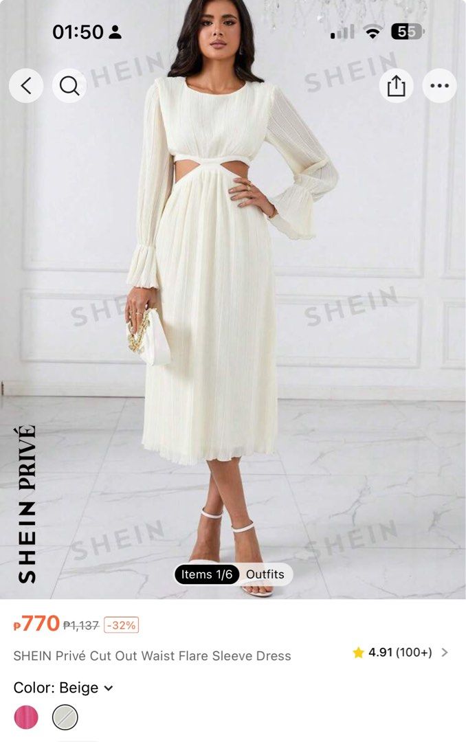 Shein Cut-out Summer Dress (Category: Dresses) located in Caloocan City. Submitted by decluttermnl__ (Listing ID 1290796751, Image 3). Description: .