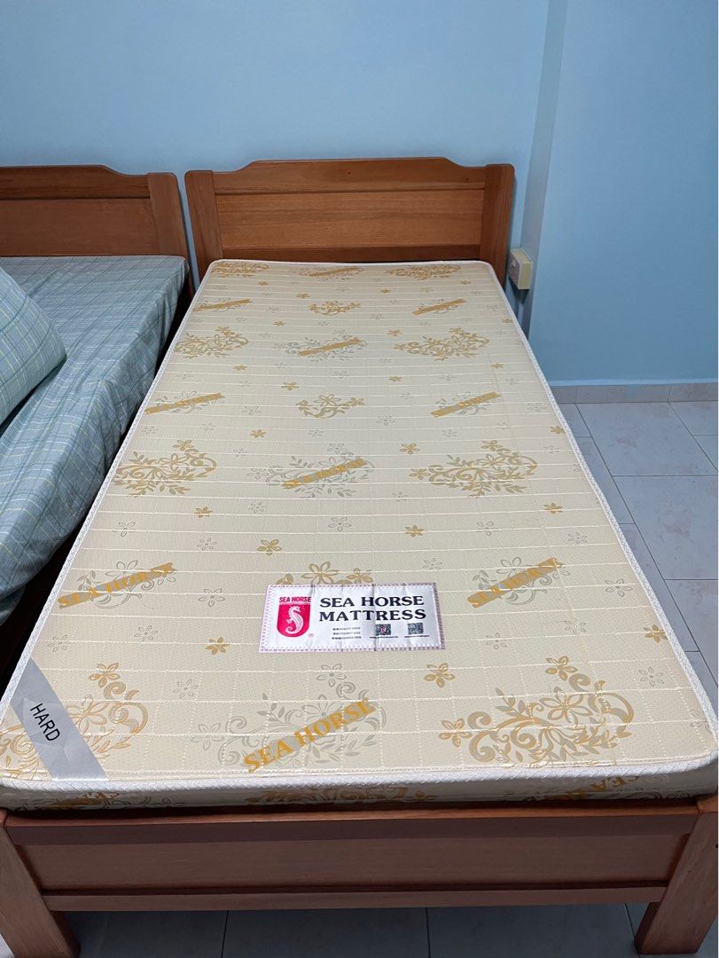 Single bed frame with Seahorse mattress Furniture Home Living