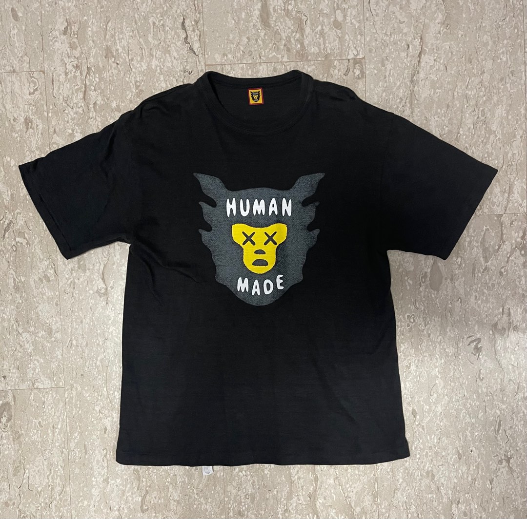 安心XL HUMAN MADE KAWS T-Shirt #3 Black 黒 Tシャツ/カットソー(半袖/袖なし)