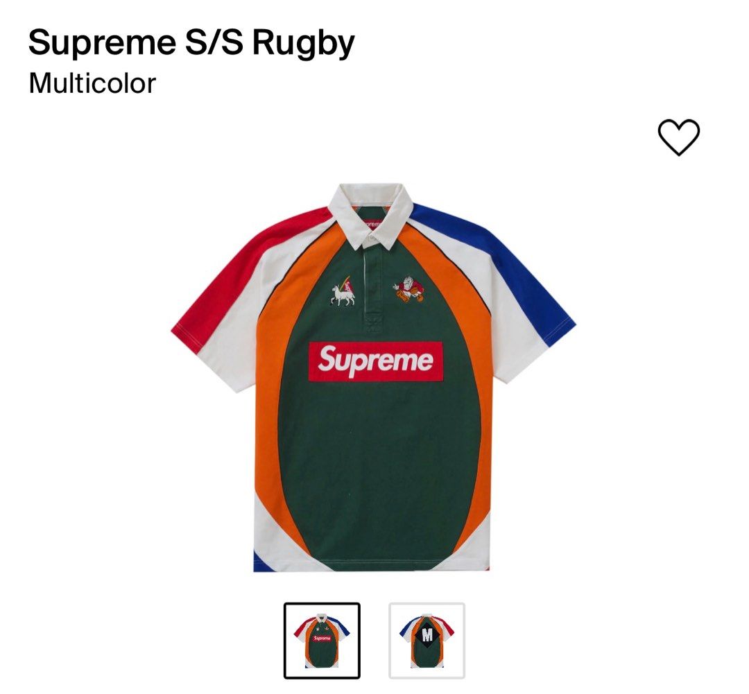 送料無料匿名配送Supreme S/S Rugby multicolor