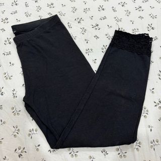 SWS black leggings with lace 3/4