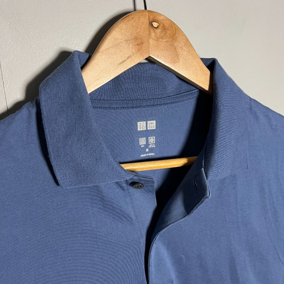 TF-28 Uniqlo AIRism Collar Polo Shirt, Men's Fashion, Tops & Sets ...