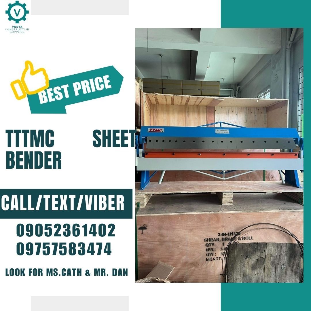 TTMC SHEET BENDER (Category: Construction Tools & Equipment) located in Manila. Submitted by cathvesta_sales (Listing ID 1290637806, Image 1). Description: .