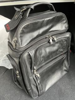 Tumi Original Black Leather Backpack