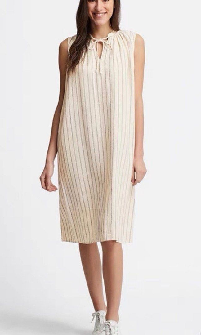 Uniqlo linen blend sleeveless dress outlet