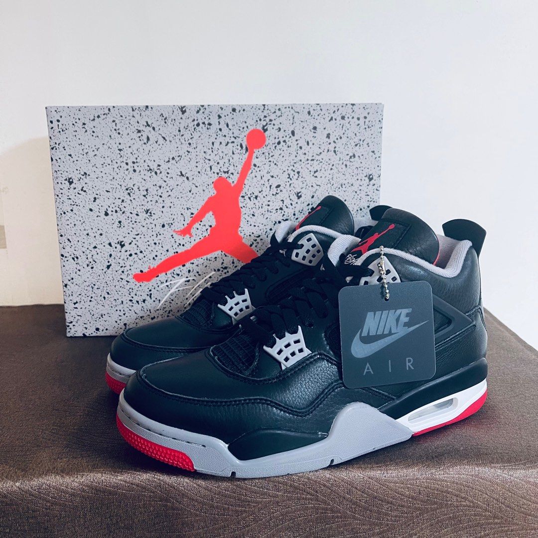 US 9 Nike Air Jordan 4 Retro Bred Reimagined Men s Fashion Footwear Sneakers on Carousell