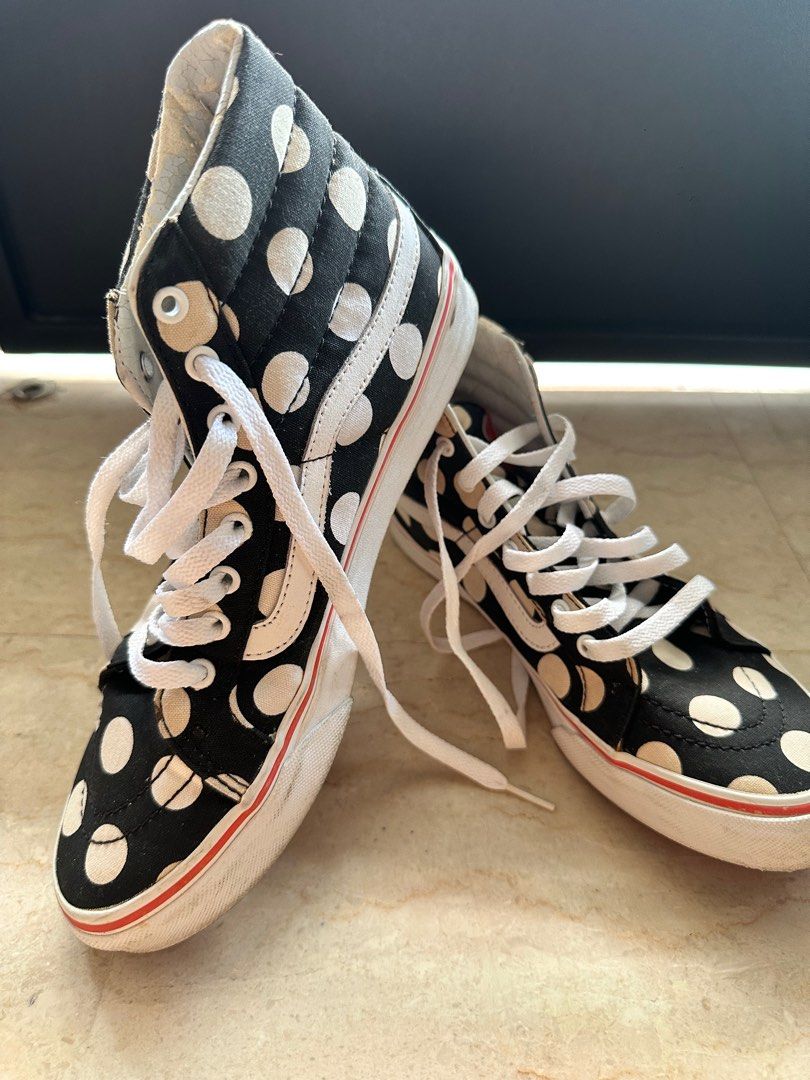 Polka dot high top vans shop