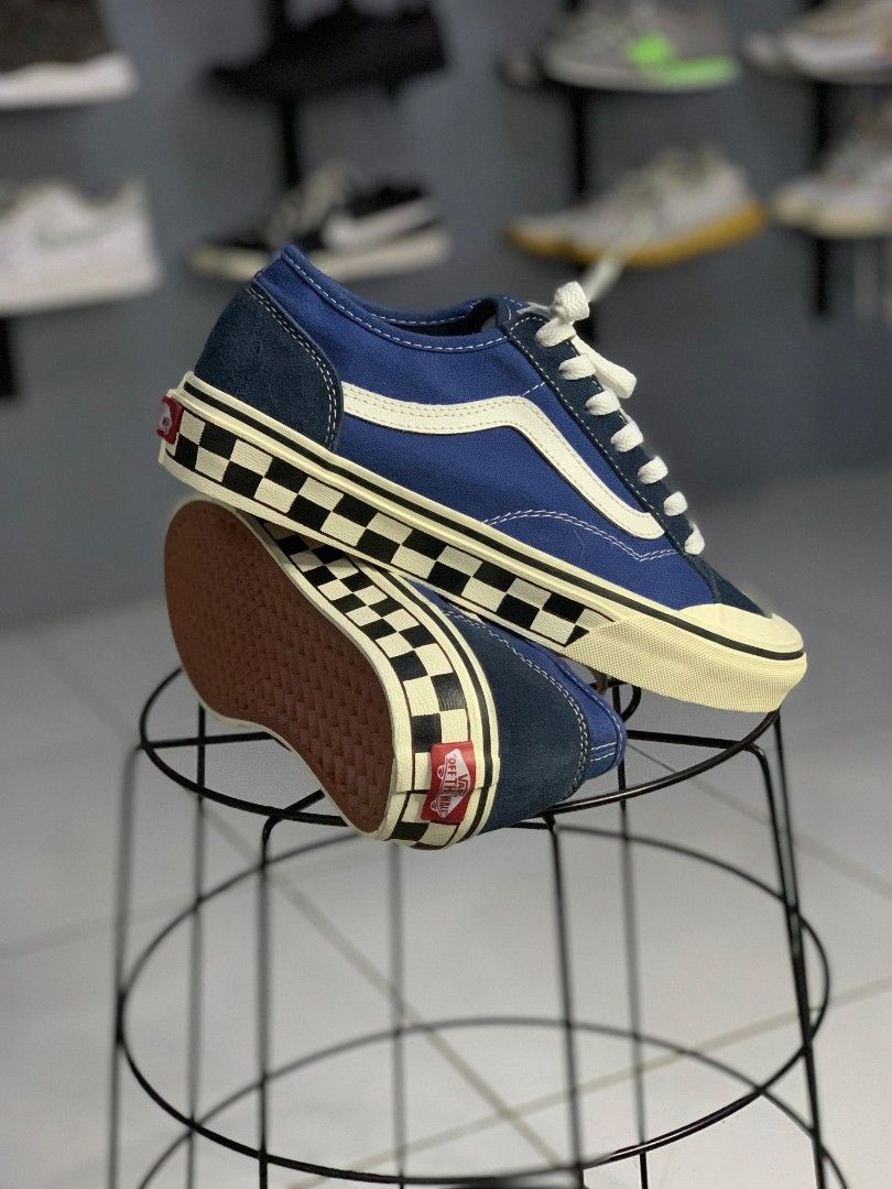 Sepatu Vans Blue Old Skool Checkered Vans Vans Sneakers Vans Old