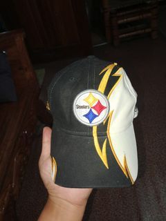 Vintage Pittsburgh Steelers Reebok NFL snapback hat lighting bolt
