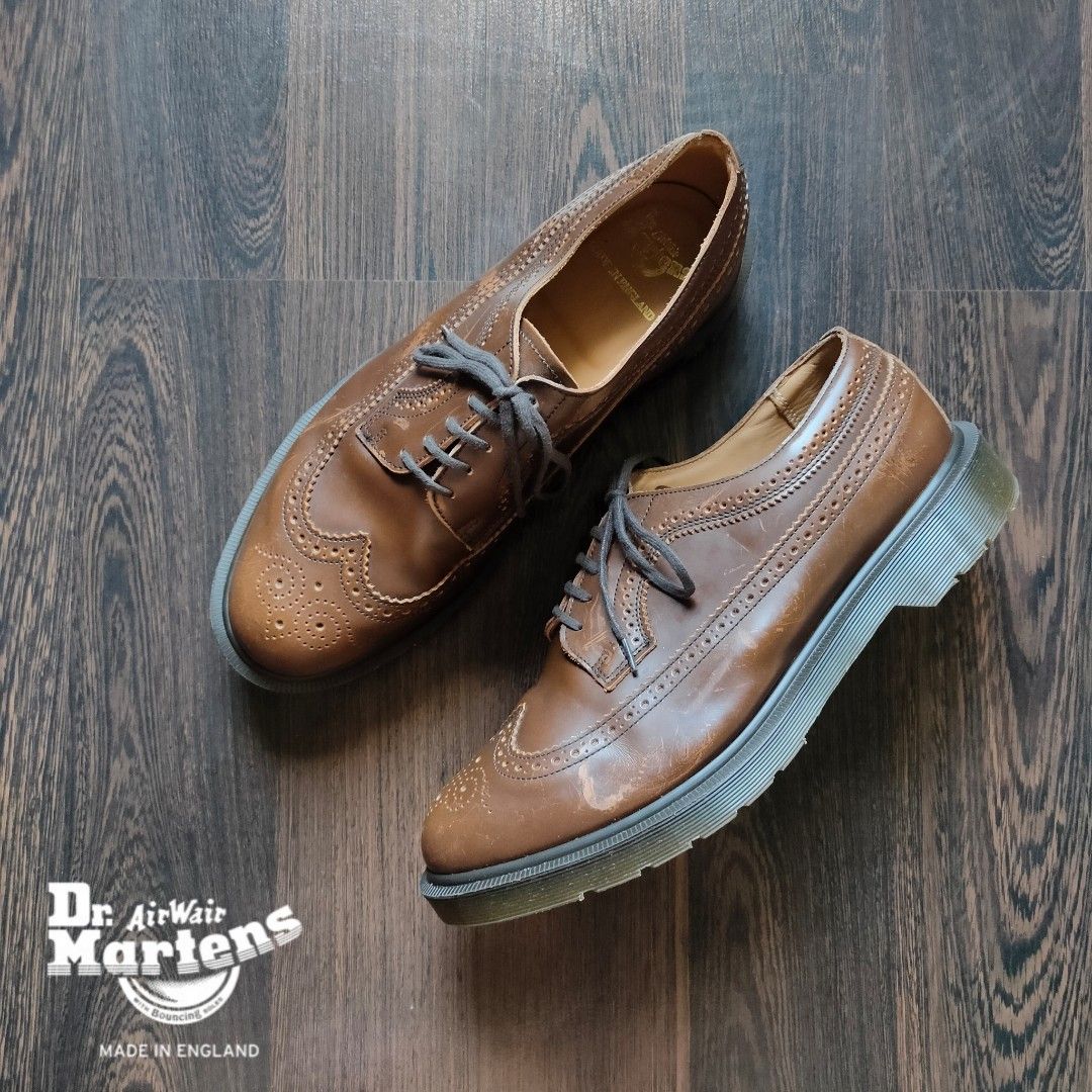 Dr martens tan brogues hot sale