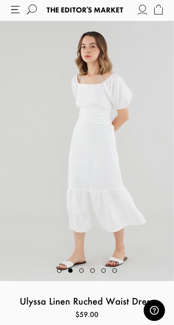 White linen dresses on sale sale