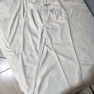 White Stripe Office Trousers