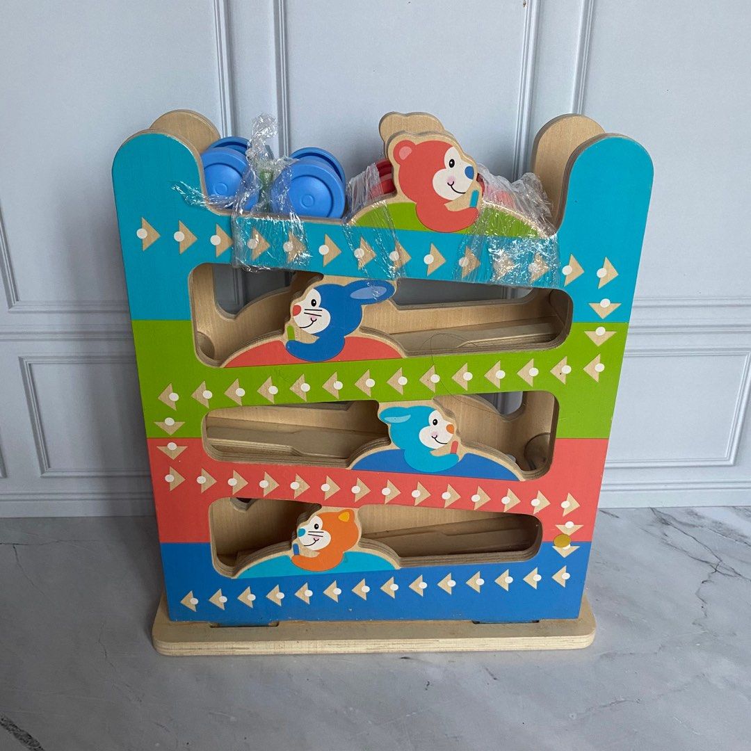 Wood toy Roll Ring Ramp Tower Melissa Doug Bayi Anak