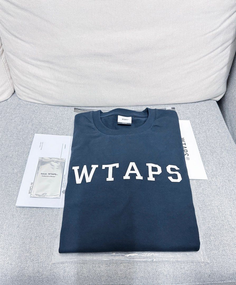 WTAPS 23AW COLLEGE / LS / COTTON - NAVY Size S $950, 名牌, 服裝