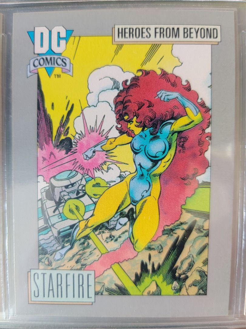 1991 Impel DC Comics Heroes from Beyond Starfire (Category: Comics & Manga) located in Kawit. Submitted by ryuko.matoi (Listing ID 1293984691, Image 1). Description: 1991 Impel DC Comics Heroes from Beyond Starfire No reply means not interested No trade/swaps No reservation MOP - BDO & Cash Pick up location: Rosedale Residences, Barangay San Sebastian, Kawit Cavite..