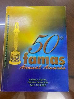 50th FAMAS ANNUAL AWARDS - Filipino Academy of movie arts & Science MANILA HOTEL Magazine BOOK -Used