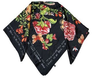 🌐 Gucci Garden Coco Capitan silk rectangle scarf - Mob wife aesthetic