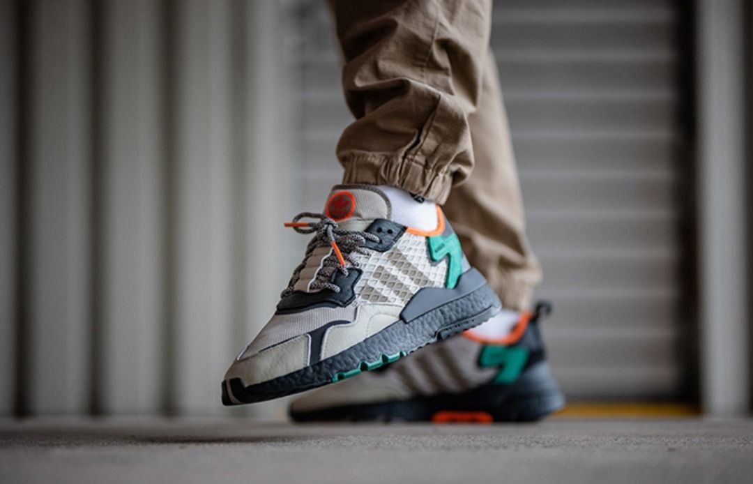 Adidas nite jogger grey green deals