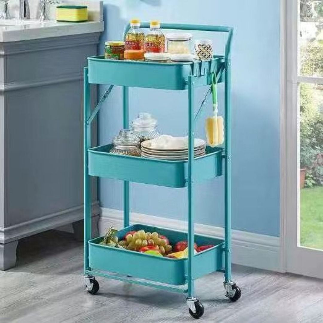 All Metal Trolley Cart Folding (Category: Storage Boxes & Baskets) located in Plaridel. Submitted by yalihome_furnitures (Listing ID 1293937744, Image 2). Description: The Multifunctional Rolling Cart is a versatile and convenient tool that can be used in various areas of your home. Whether it's in the kitchen, bathroom, living room, or bedroom, this cart will help you move food or tools easily. It is made of high-quality metal and stoving varnis