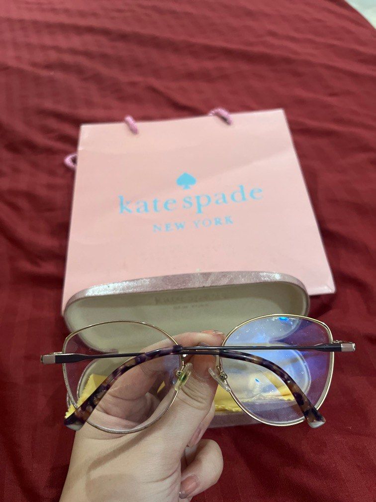 AUTHENTIC Kate Spade Prescription Lenses (Category: Sunglasses & Eyewear) located in Manila. Submitted by sidnel (Listing ID 1294060460, Image 2). Description: Slightly used Kate Spade prescription lenses Complete inclusions With graded lenses (3.50 left. 3.75 right) Pwede ipapalit yung lenses. RFS: changed glasses.