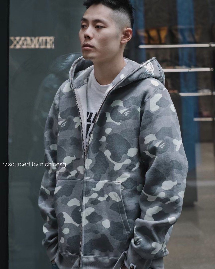 BAPE CITY CAMO SHARK FULL ZIP HOODIE Women s Fashion Coats Jackets and Outerwear on Carousell