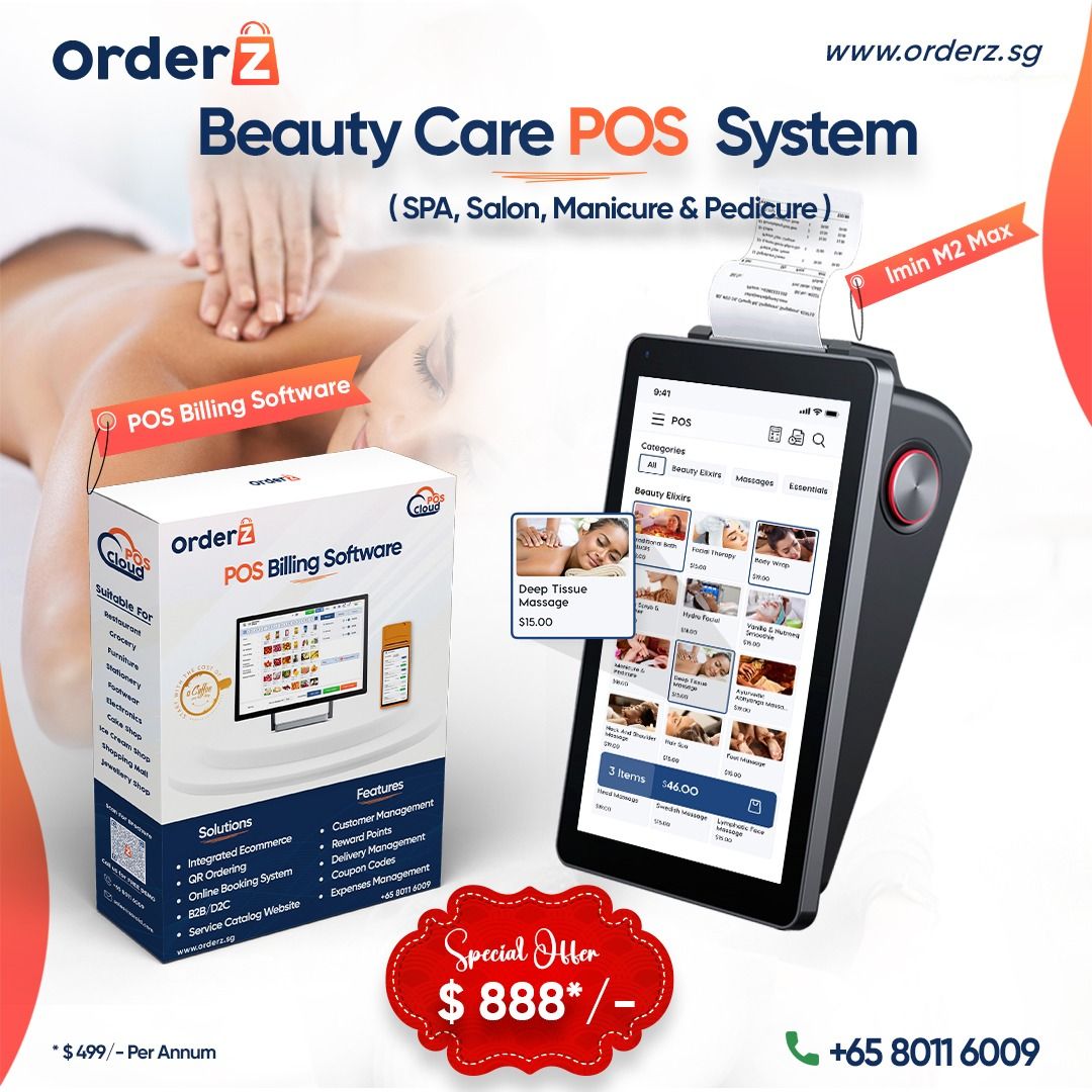 Beauty Care Point of Sale - Cloud POS System with POS Device & Cash ...