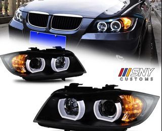 BMW e90 CCFL LCi Headlamps halo Angel Eyes led DRL projector 2008 to 2012