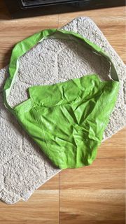 BRAND NEW Cider Lime Leather Girl Textured Crop Top