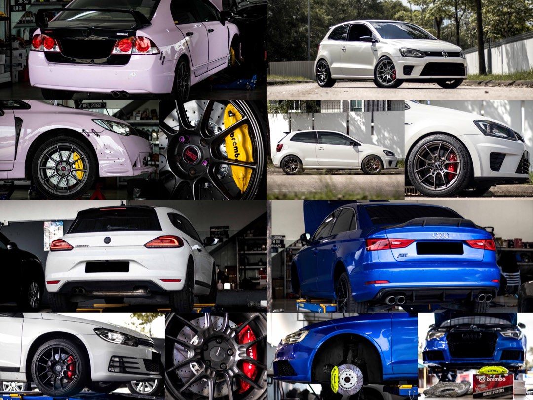 Brembo F50 4 Pot Restored Caliper Brake Kit : Honda Vezel Civic / VW Golf Scirocco Sharan Tiguan / Audi Q3 Q5 A4 A5 B8 B9 / BMW F10 F20 F12 F30 F40 F44 G20 / Toyota Harrier Vellfire Alphard Estima Camry / Mercedes W205 W213 W176 W177 X156 C117 C118 (Category: Accessories) located in Singapore. Submitted by A55_Brake (Listing ID 1195398044, Image 3). Description: ❗️A55 Brake Specialist Johor Bahru❗️ The leading authorised brake specialist, trusted