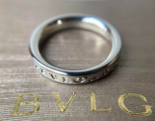 Bvlgari FEDI wedding brand logo Platinum ring No. 9 PT950