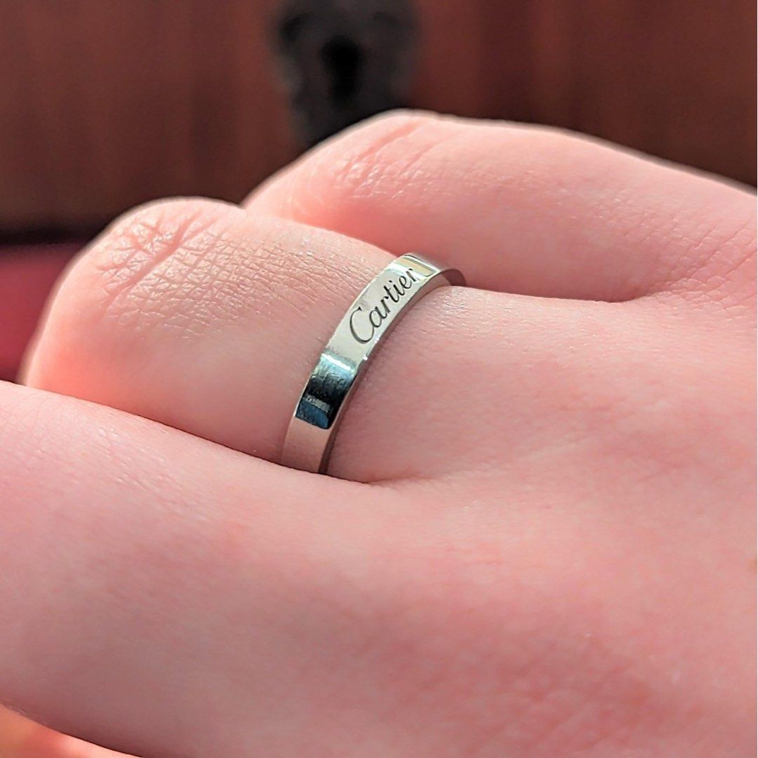 C de Cartier Platinum 950 Ring size 61 Women s Fashion Jewelry Organisers Rings on Carousell