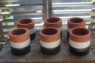 Cement Pots - Good for indoor or outdoor