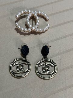 Chanel earrings and brooch