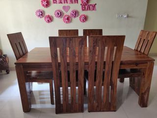 Dining table set with 6 chairs
