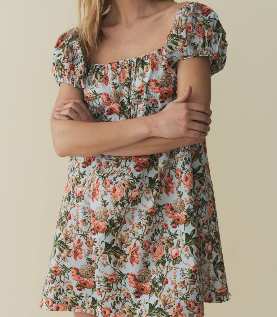 Doen Julie Cotton Mini Dress in Calico Garden, Women's Fashion, Dresses &  Sets, Dresses on Carousell