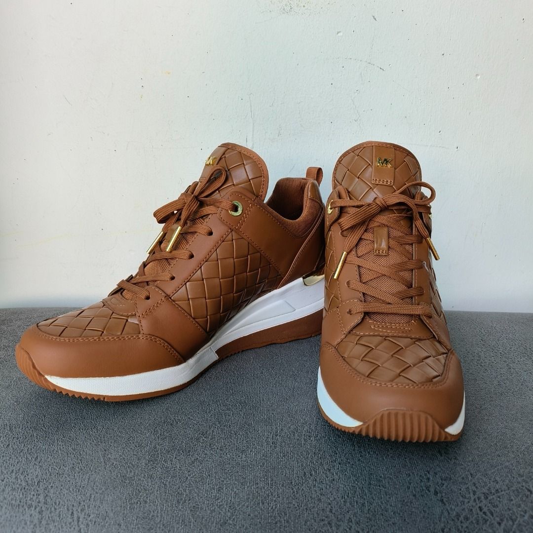 Georgie woven leather trainer sales