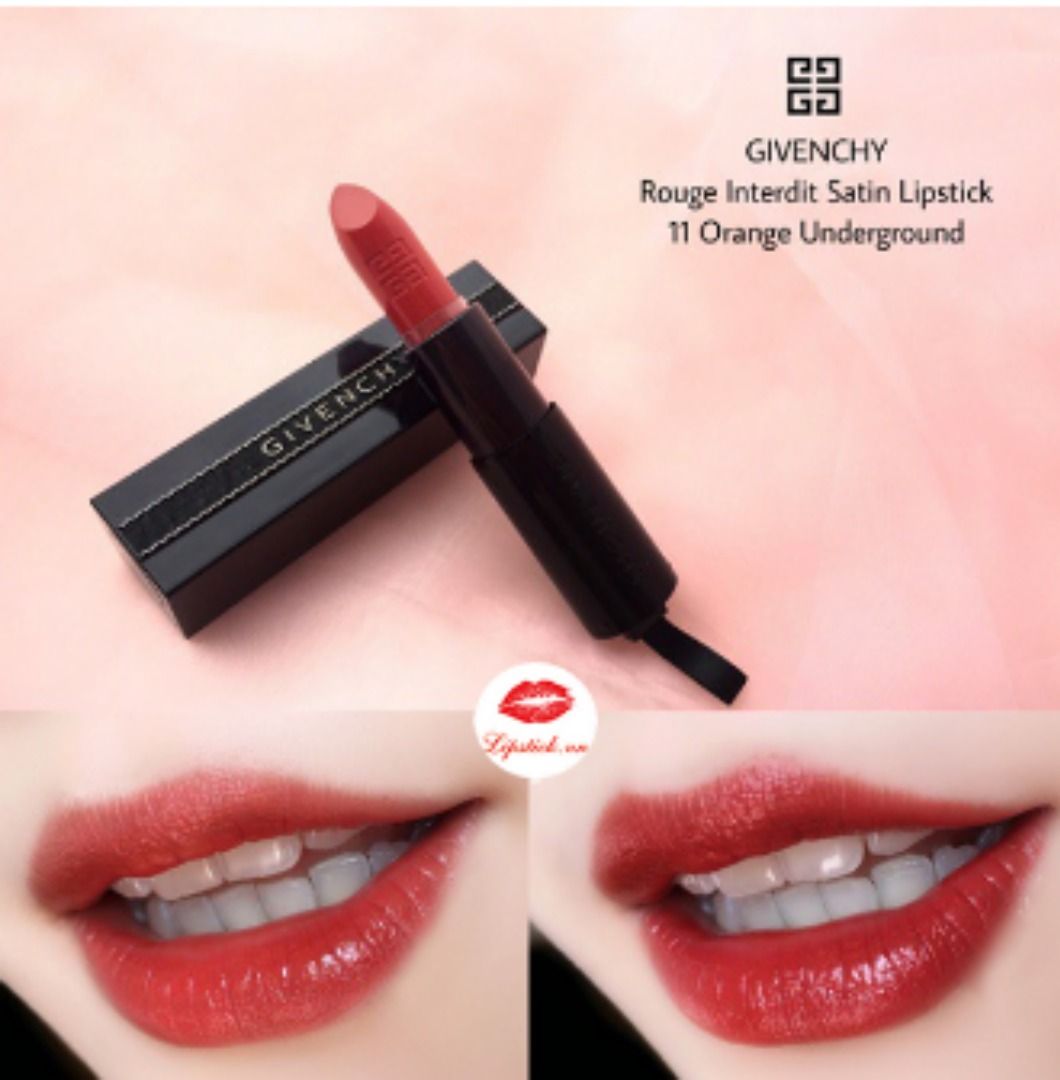 Givenchy Rouge Interdit Lipstick in Shade 11 Orange Underground