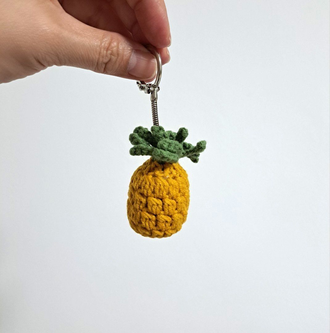 Handmade Crochet Pineapple Bag Charm Hobbies Toys Stationery Craft Handmade Craft on Carousell