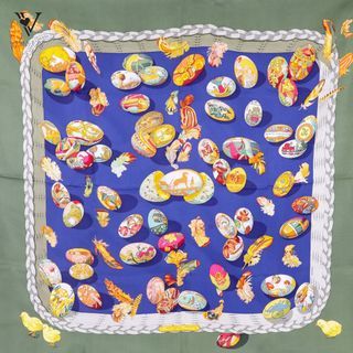 Hermes "Couvee d'Hermes" by Caty Latham Silk Scarf