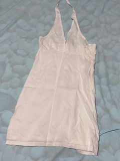 Isla Pieces Alo Dress / White Linen Halter Dress