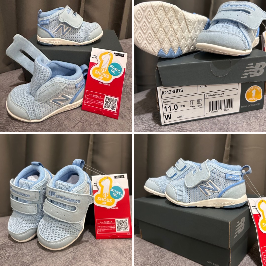 Japan New Balance 123 Baby Infant Shoe Blue Color