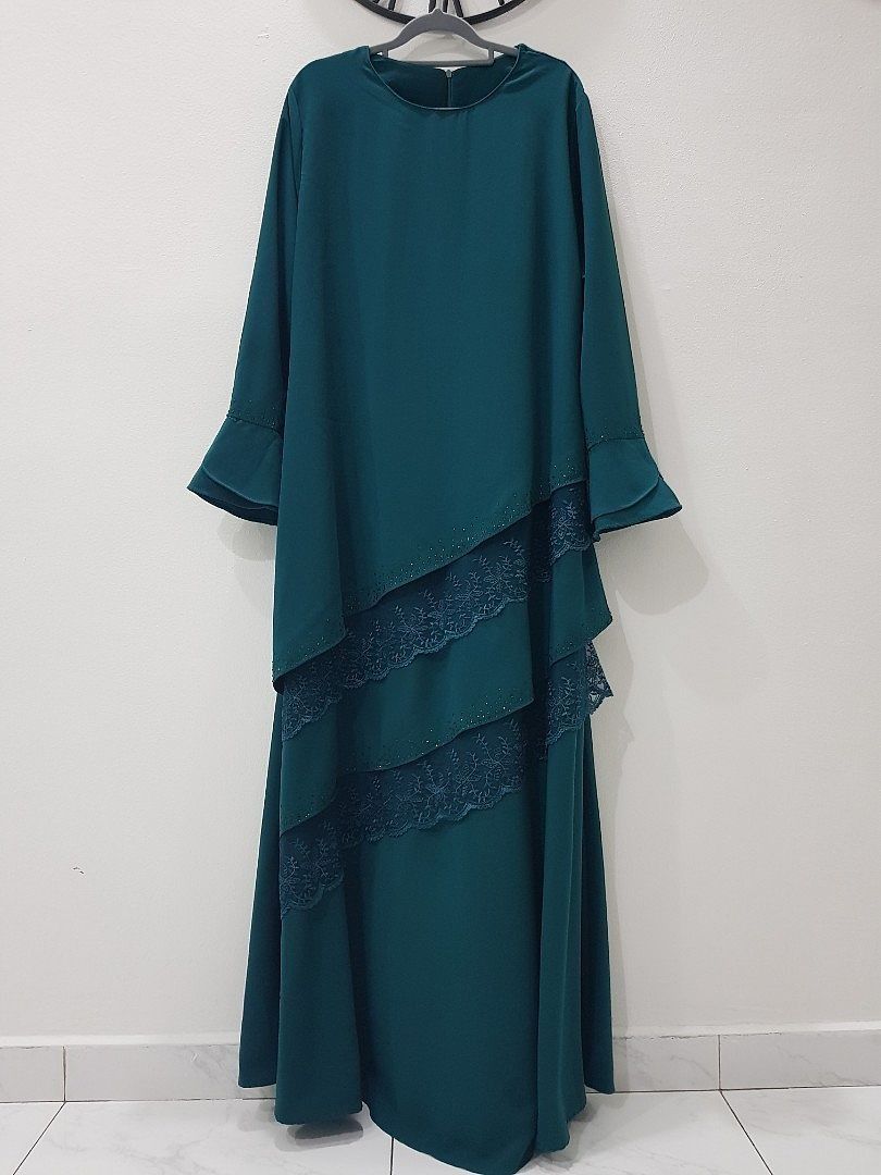 Jubah emerald green cheap