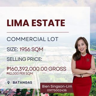 Lima Estate Commercial Lot For Sale in Lipa Batangas RESALE