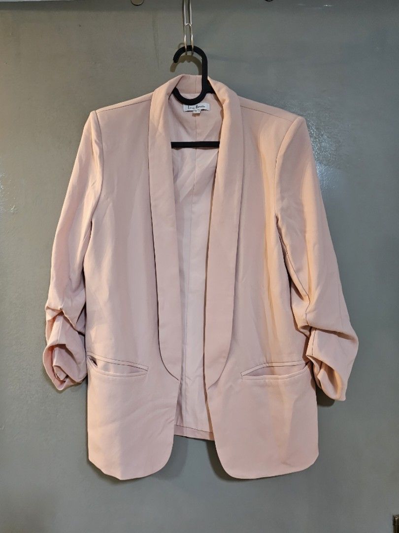 Love Bonito Meisel Blazer in Blush, Women's Fashion, Coats