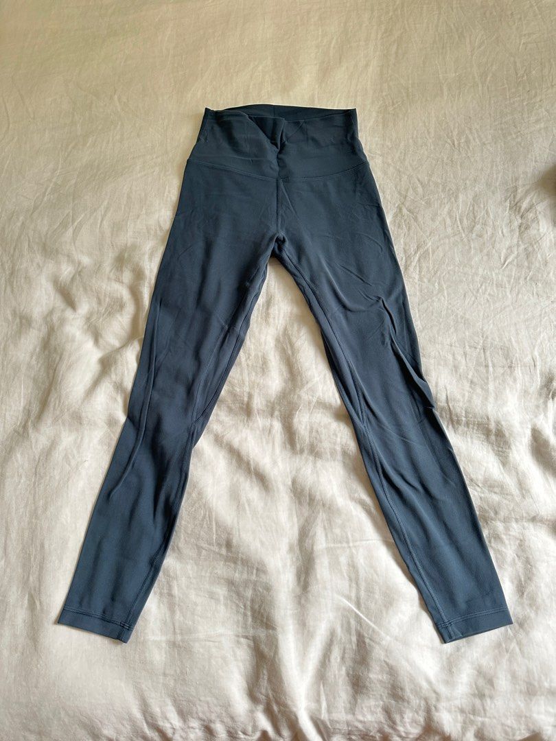 Lululemon Align Super High Rise Leggings 26” Asian Fit S - worn once,  Capture Blue colour, Women's Fashion, Activewear on Carousell