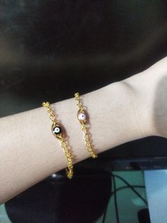 Luxurious Evil Eye Bracelet in Stainless Gold (CLEANSED)