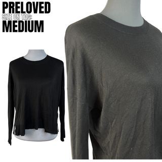 Medium H&M Basic Black Oversized Sweatshirt | Preloved