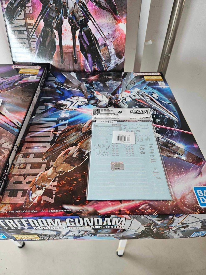MG Freedom, Providence, Justice Gundam seed freedom 2.0 (Category: Gundam Model Kits) located in Singapore. Submitted by starystarrylight (Listing ID 1294026273, Image 3). Description: Get all 3 with water decal at 200 MG Freedom 2.0 Gundam, 70 MG Justice Gundam, 80 GMG Providence Gundam, 80 Water decal each, 8 Selling as a set with a discounted rate of 200, including water decal. Meet up location can be arranged. Else will be Choa Chu Kang/Lavan